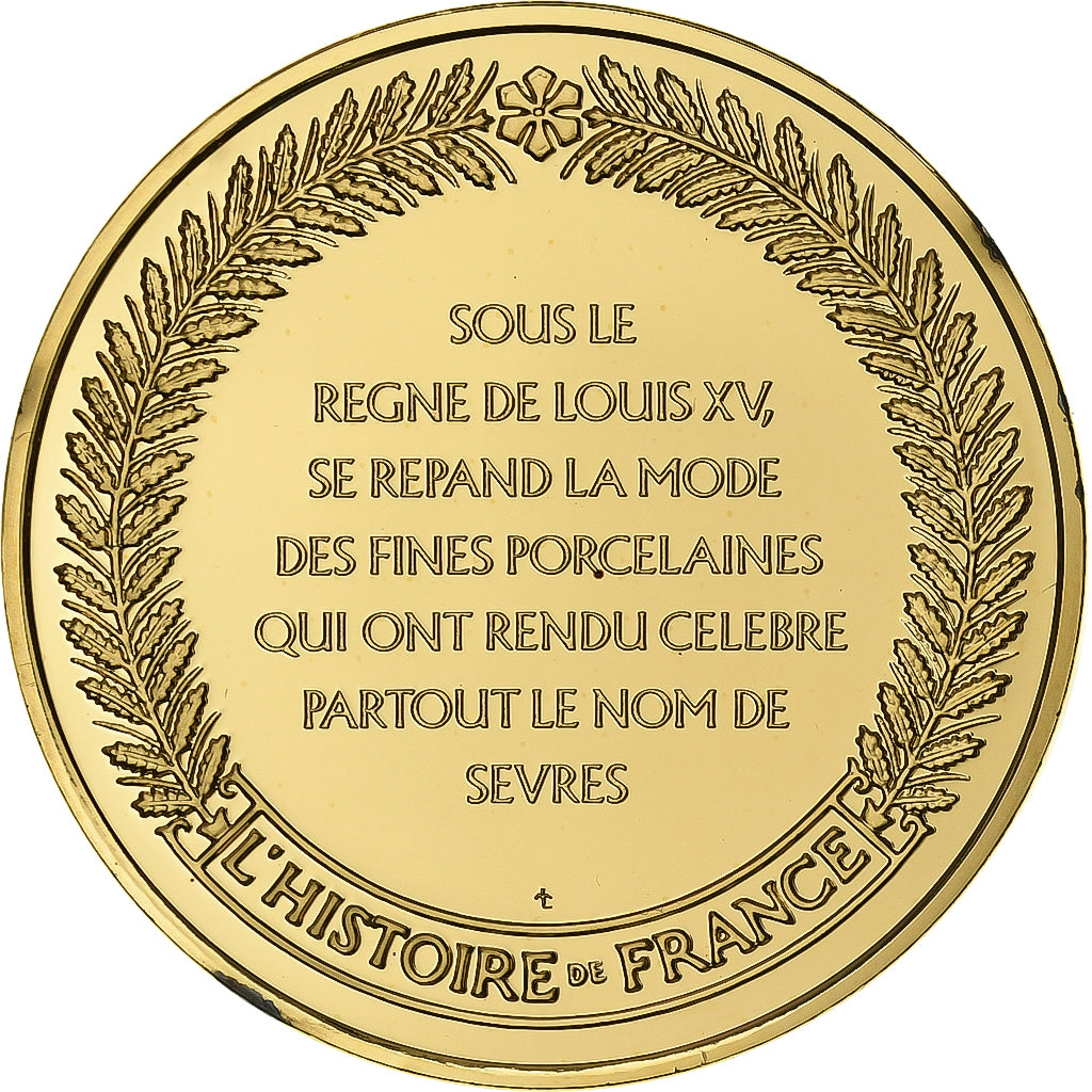 Frankreich, Medaille, Manufacture de Sèvres, Gold plated silver, L'Histoire de