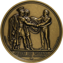 France, Medal, Napoléon Bonaparte, Prise de Wilna, Bronze, MS(63)