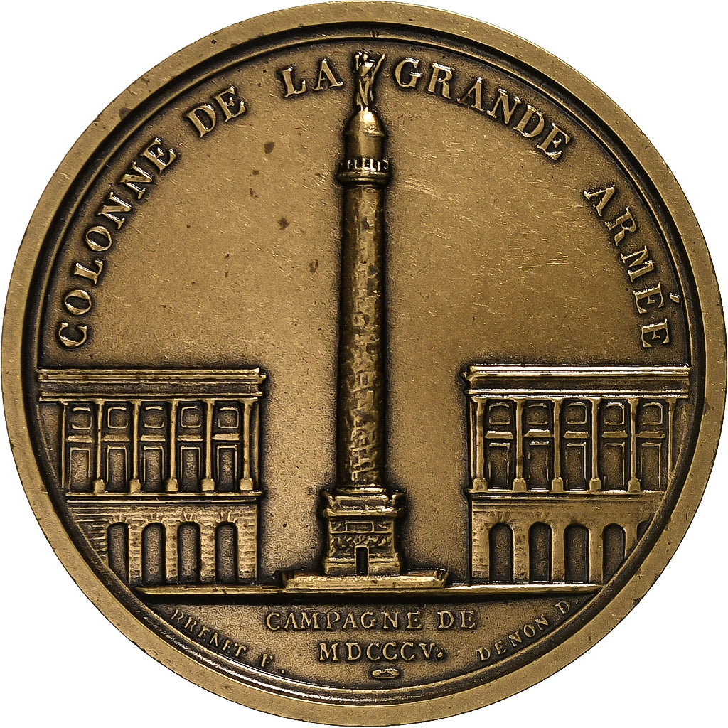 France, Médaille, Napoléon Bonaparte, Colonne de la Grande Armée, Bronze, SPL