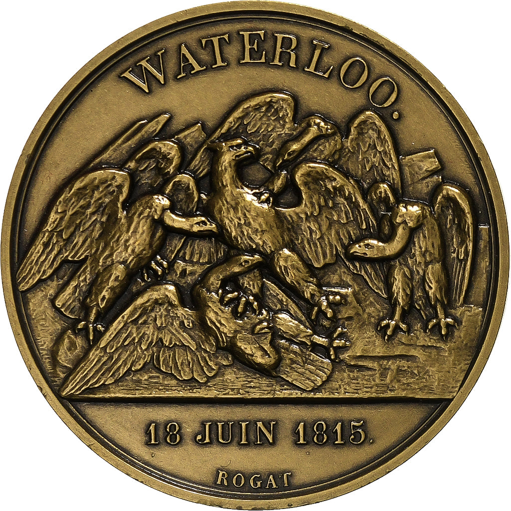 France, Medal, Napoléon Bonaparte, Bataille de Waterloo 1815, Bronze, MS(63)