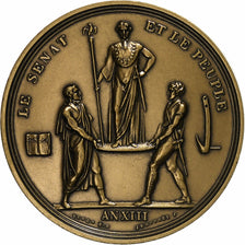 Francja, medal, Napoléon Bonaparte, Quinaire, Le Sénat et le Peuple, Brązowy