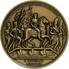 Frankrijk, Medaille, Napoléon Bonaparte, Passe le Rhin à Mayence, Bronzen