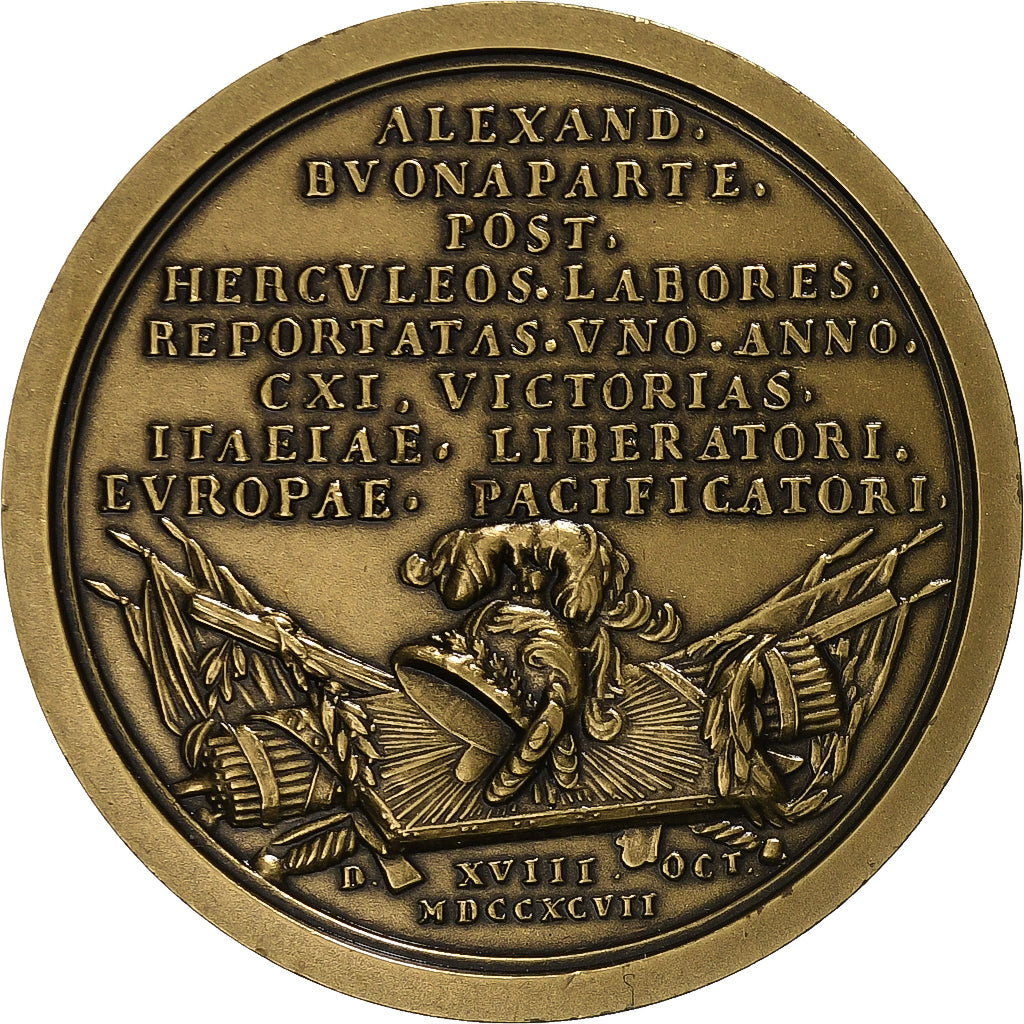 France, Medal, Napoléon Bonaparte, Traité de Campo-Formio, Bronze, MS(63)