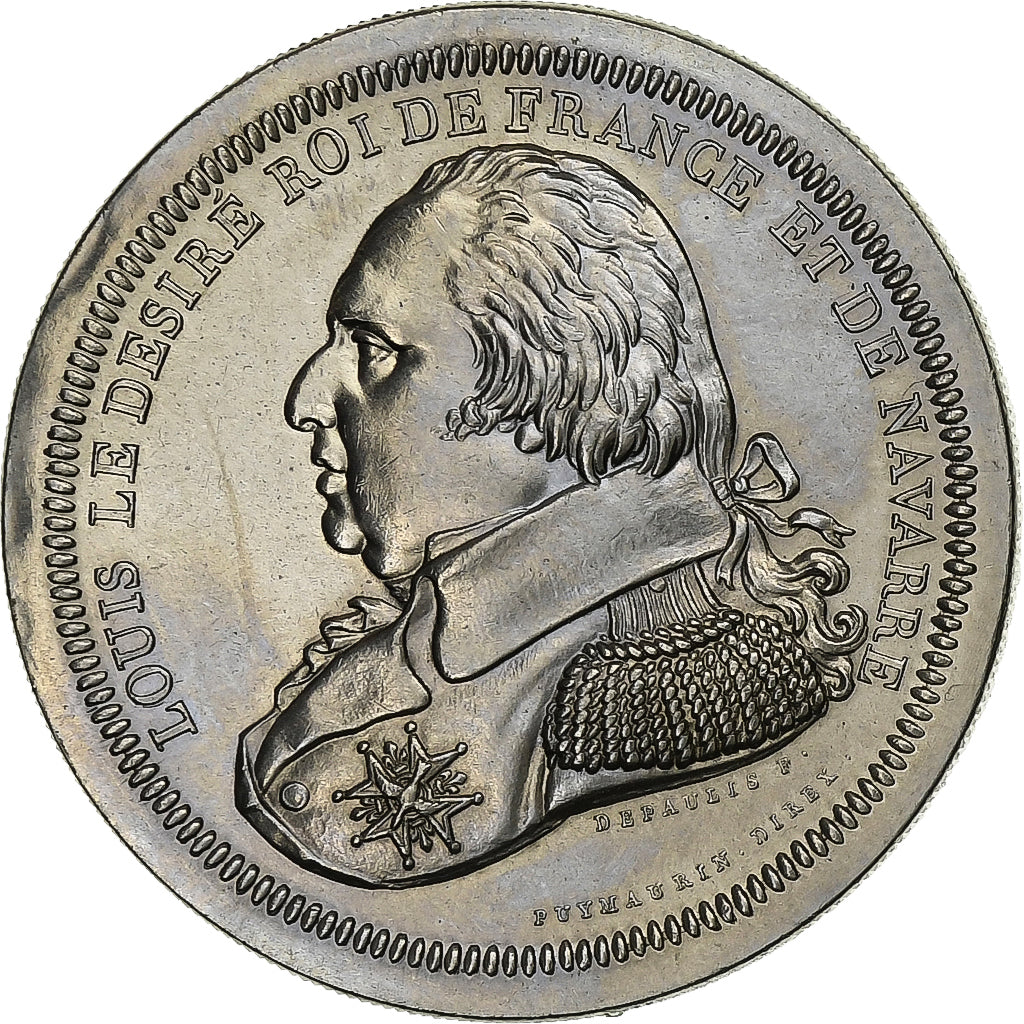 Francia, medaglia, Les Rois de France, Louis le Désiré, Rame-nichel, SPL