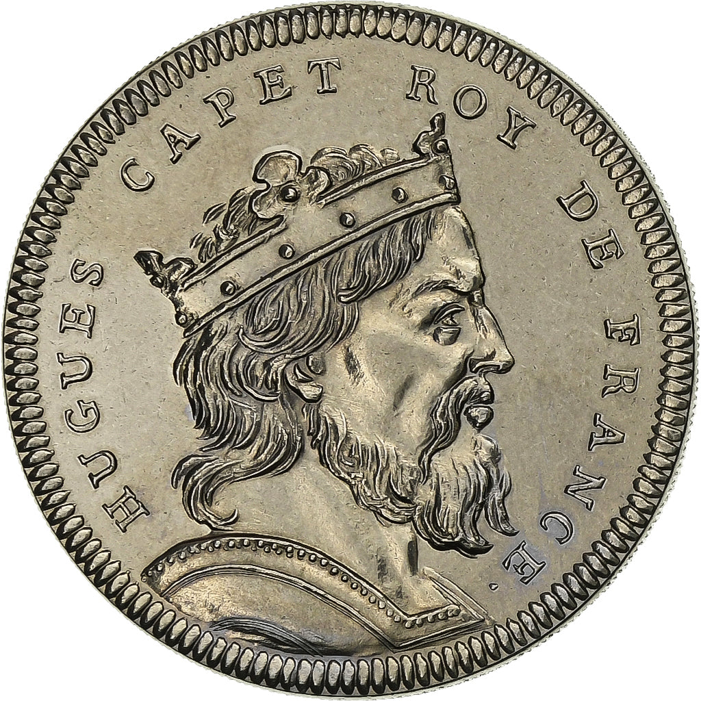 Frankreich, Medaille, Les Rois de France, Hugues Capet, Kupfer-Nickel, UNZ