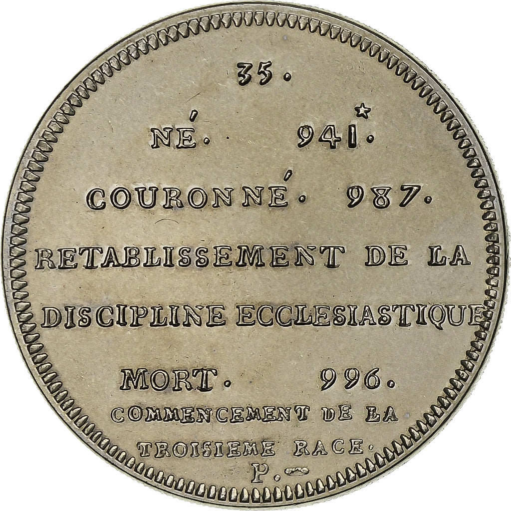 Frankreich, Medaille, Les Rois de France, Hugues Capet, Kupfer-Nickel, UNZ