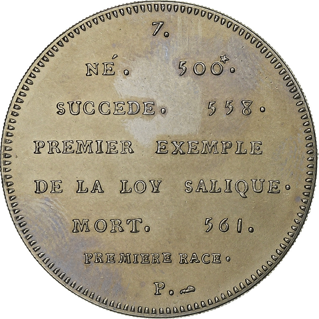 Frankreich, Medaille, Les Rois de France, Clotaire Ier, Kupfer-Nickel, UNZ