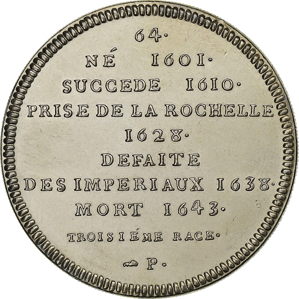 Francia, medaglia, Les rois de France, Louis XIII, Rame-nichel, SPL