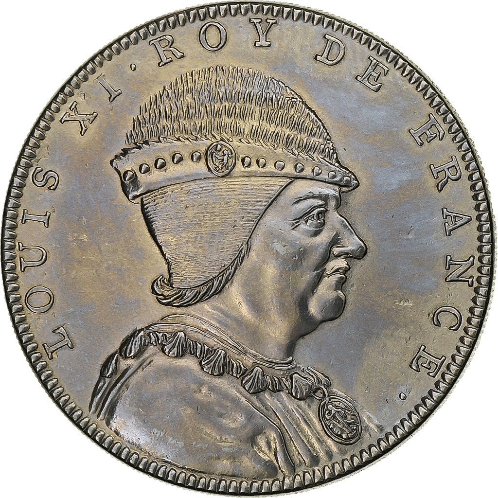 Francia, medaglia, Les Rois de France, Louis XI, Rame-nichel, SPL