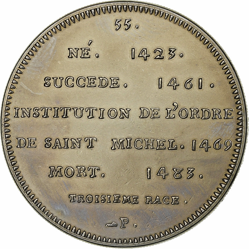 Francia, medaglia, Les Rois de France, Louis XI, Rame-nichel, SPL