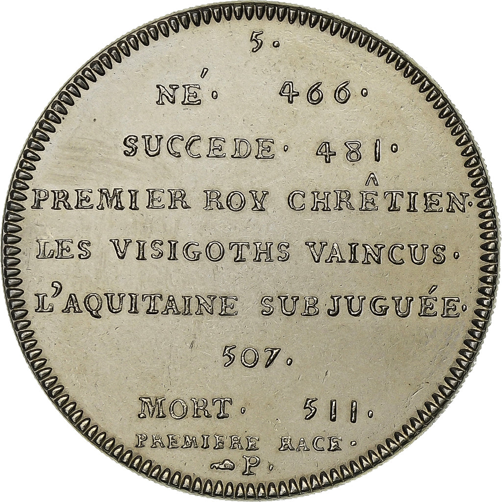 Francia, medaglia, Les Rois de France, Clovis, Rame-nichel, SPL