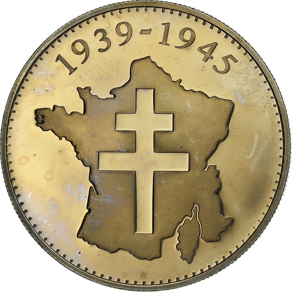 Francia, medaglia, Seconde Guerre Mondiale, La Victoire de 1945, Rame-nichel