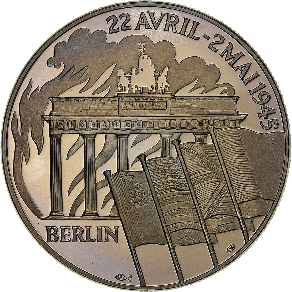 Francia, medaglia, Seconde Guerre Mondiale, Berlin, 1945, Rame-nichel, SPL