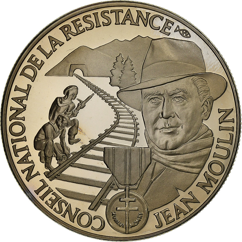 Francia, medaglia, Résistance française, Jean Moulin, Rame-nichel, SPL