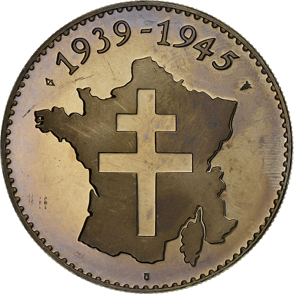 Francia, medaglia, Les Accord de Yalta, 11 Février 1945, Rame-nichel, SPL