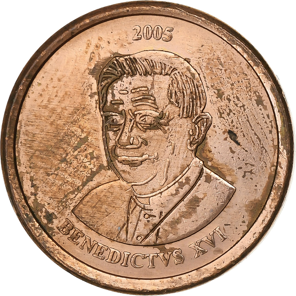 Vaticano, Euro Cent, Fantasy Euro, 2005, Acciaio placcato rame, SPL