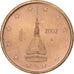 Italia, 2 Euro Cent, 2002, Rome, Cobre chapado en acero, SC