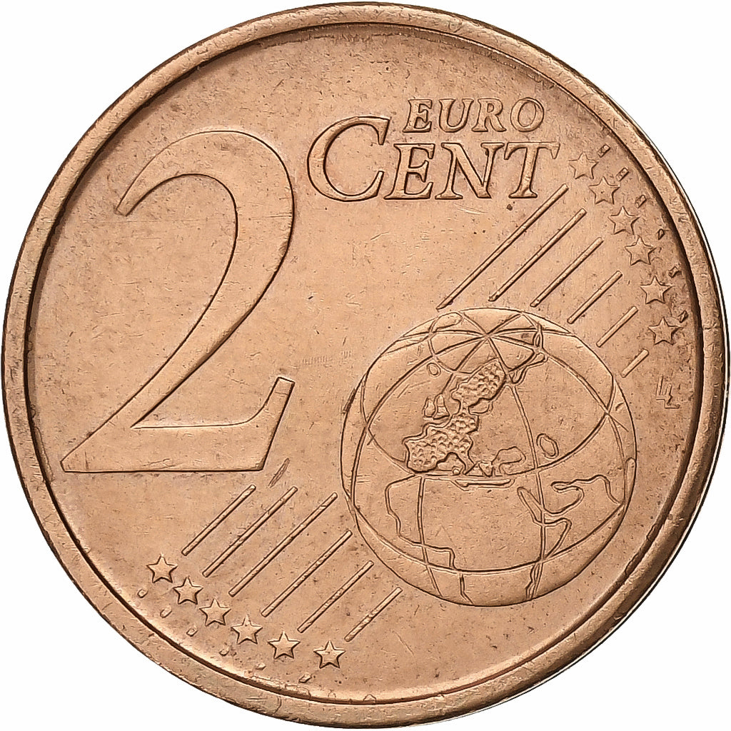 Spanje, 2 Euro Cent, 2001, Madrid, Copper Plated Steel, UNC-