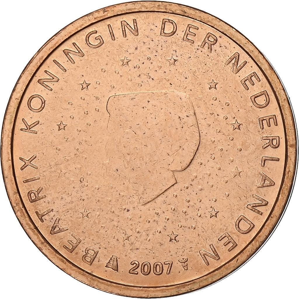 Países Bajos, 2 Euro Cent, 2007, Utrecht, Cobre chapado en acero, SC