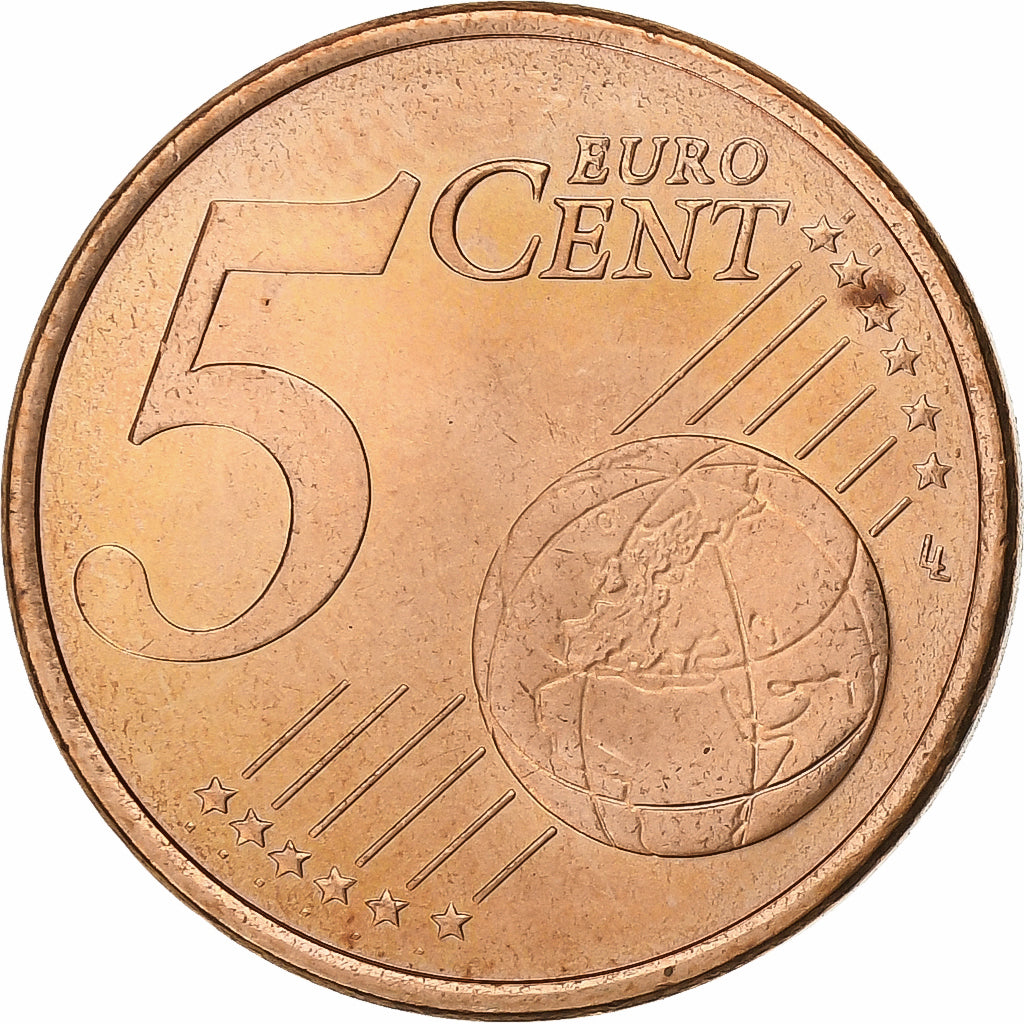 Spanien, 5 Euro Cent, 2008, Madrid, Copper Plated Steel, UNZ
