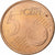 Spanje, 5 Euro Cent, 2008, Madrid, Copper Plated Steel, UNC-