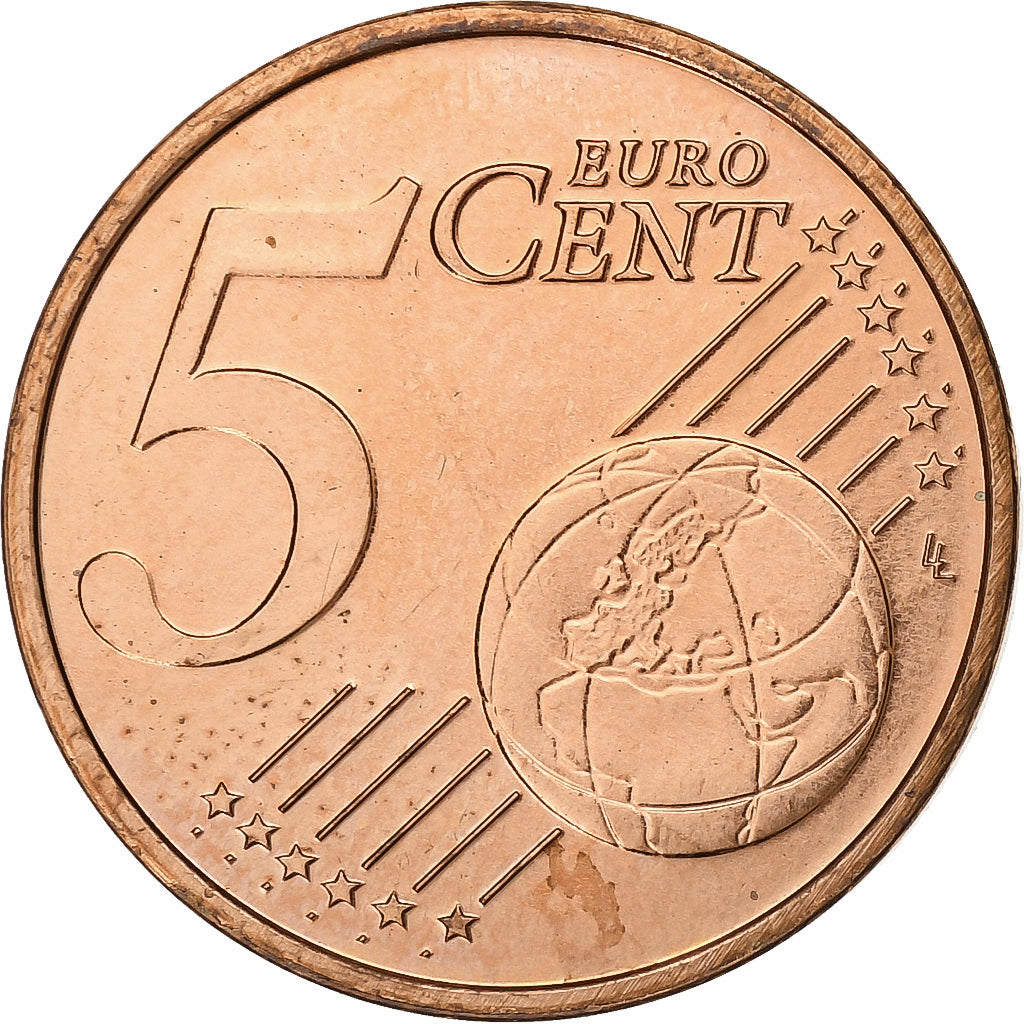 Slovenia, 5 Euro Cent, 2008, Utrecht, Copper Plated Steel, MS(63)