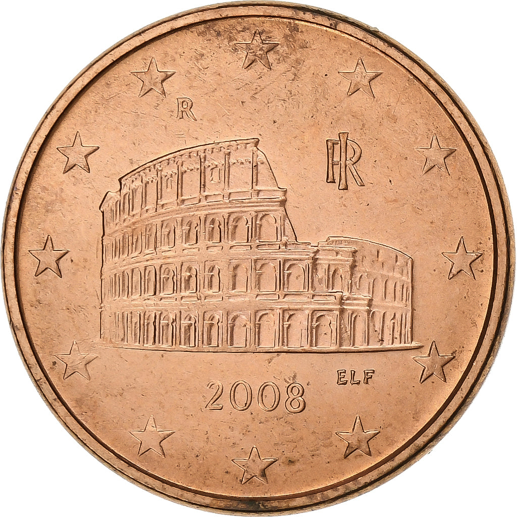 Italy, 5 Euro Cent, 2008, Rome, Copper Plated Steel, MS(63)
