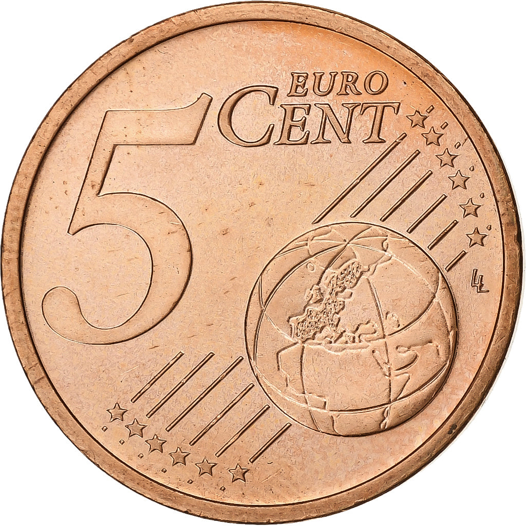 Irlanda, 5 Euro Cent, 2005, Dublin, Cobre chapado en acero, SC