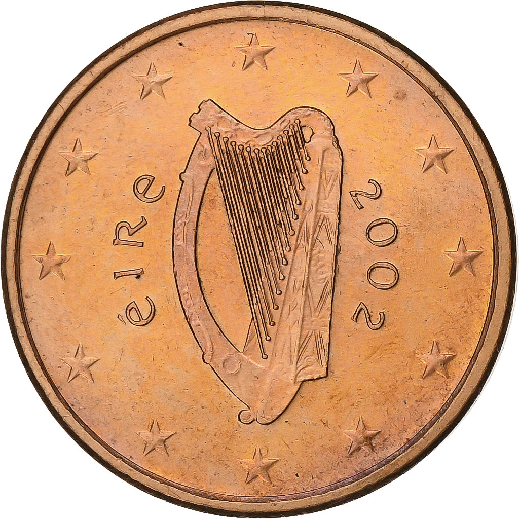 Ireland, 5 Euro Cent, 2002, Dublin, Copper Plated Steel, MS(63)