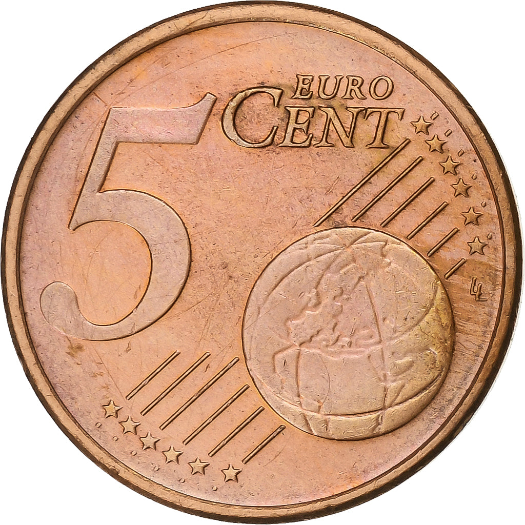 Ireland, 5 Euro Cent, 2002, Dublin, Copper Plated Steel, MS(63)