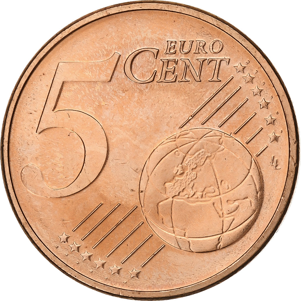 Austria, 5 Euro Cent, 2008, Vienna, Copper Plated Steel, MS(63)