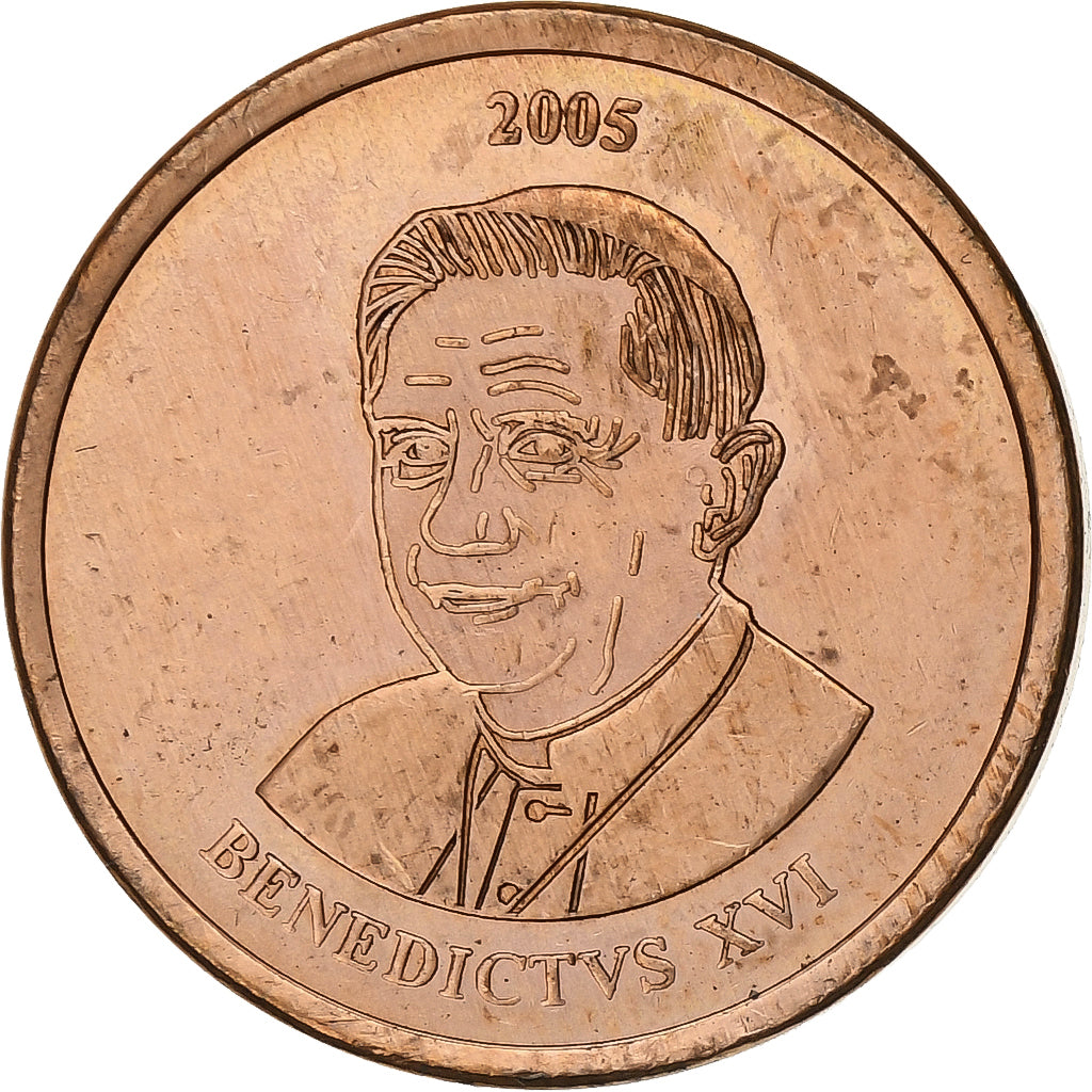 Watykan, 5 Euro Cent, Fantasy Euro, 2005, Miedź platerowana stalą, MS(63)