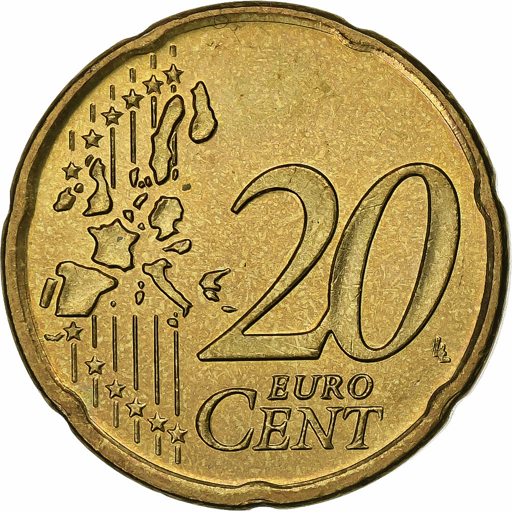 Grecia, 20 Euro Cent, 2003, Athens, Nordic gold, SPL
