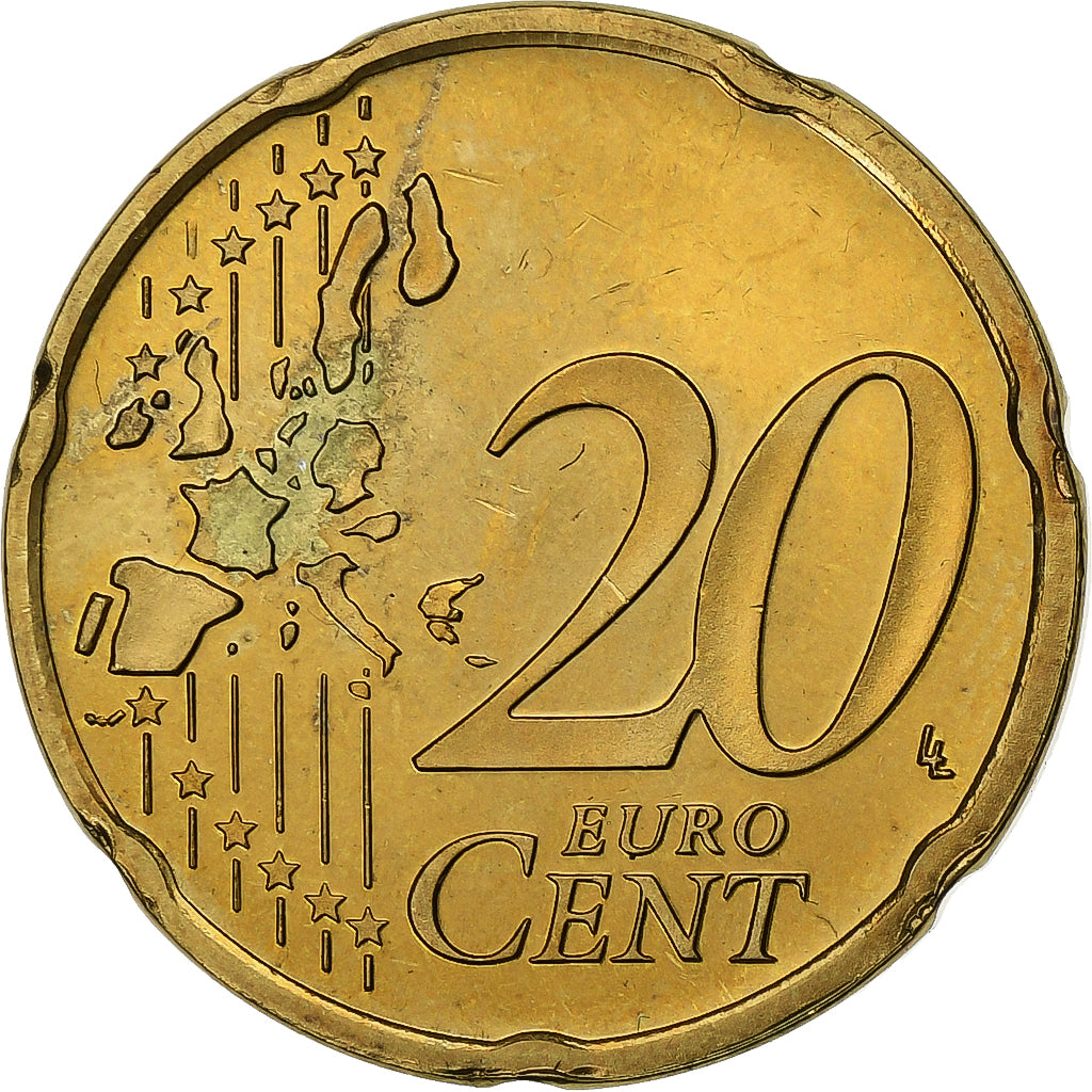 Netherlands, 20 Euro Cent, 2004, Utrecht, Nordic gold, MS(63)
