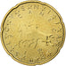 Eslovénia, 20 Euro Cent, 2008, Vantaa, Nordic gold, MS(63)