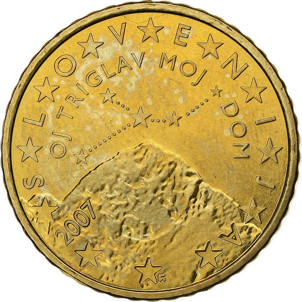 Slovenia, 50 Euro Cent, 2007, Vantaa, Nordic gold, SPL