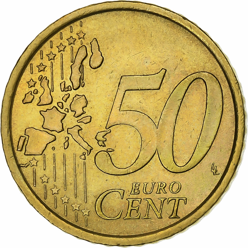Włochy, 50 Euro Cent, 2002, Rome, Nordic gold, MS(63)