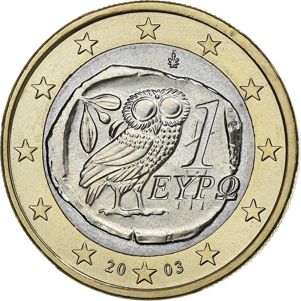 Grecia, Euro, 2003, Athens, Bi-metallico, SPL