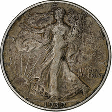 United States, Half Dollar, Walking Liberty Half Dollar, 1939, Denver, Silver