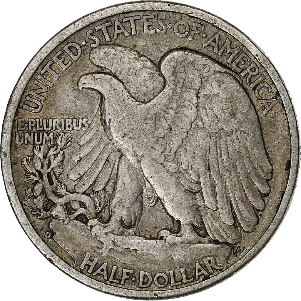 United States, Half Dollar, Walking Liberty Half Dollar, 1939, Denver, Silver