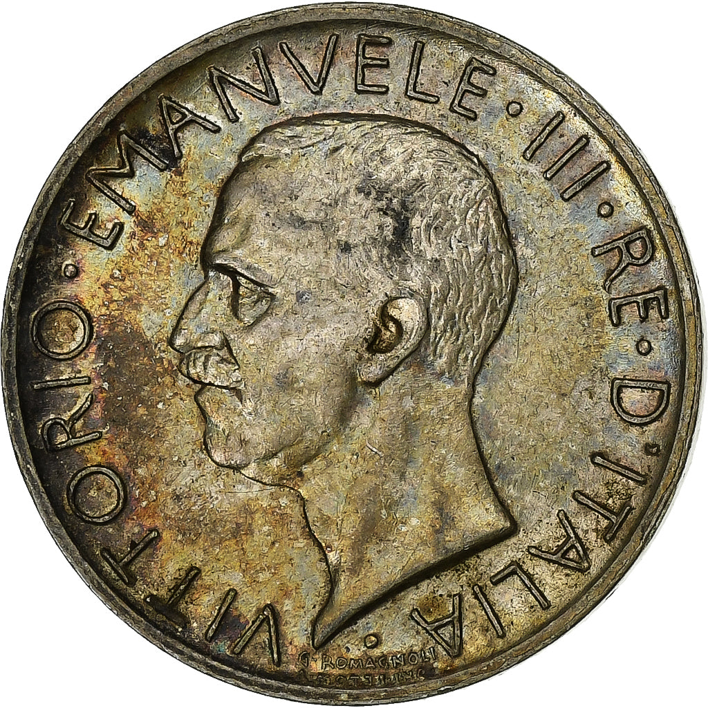Coin, Italy, Vittorio Emanuele III, 5 Lire, 1930, Rome, AU(50-53), Silver
