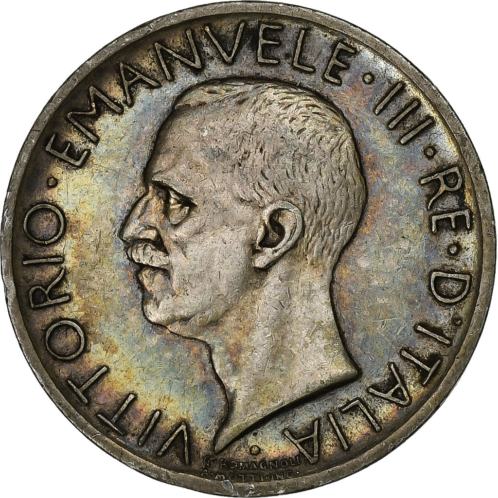 Coin, Italy, Vittorio Emanuele III, 5 Lire, 1927, Rome, AU(50-53), Silver