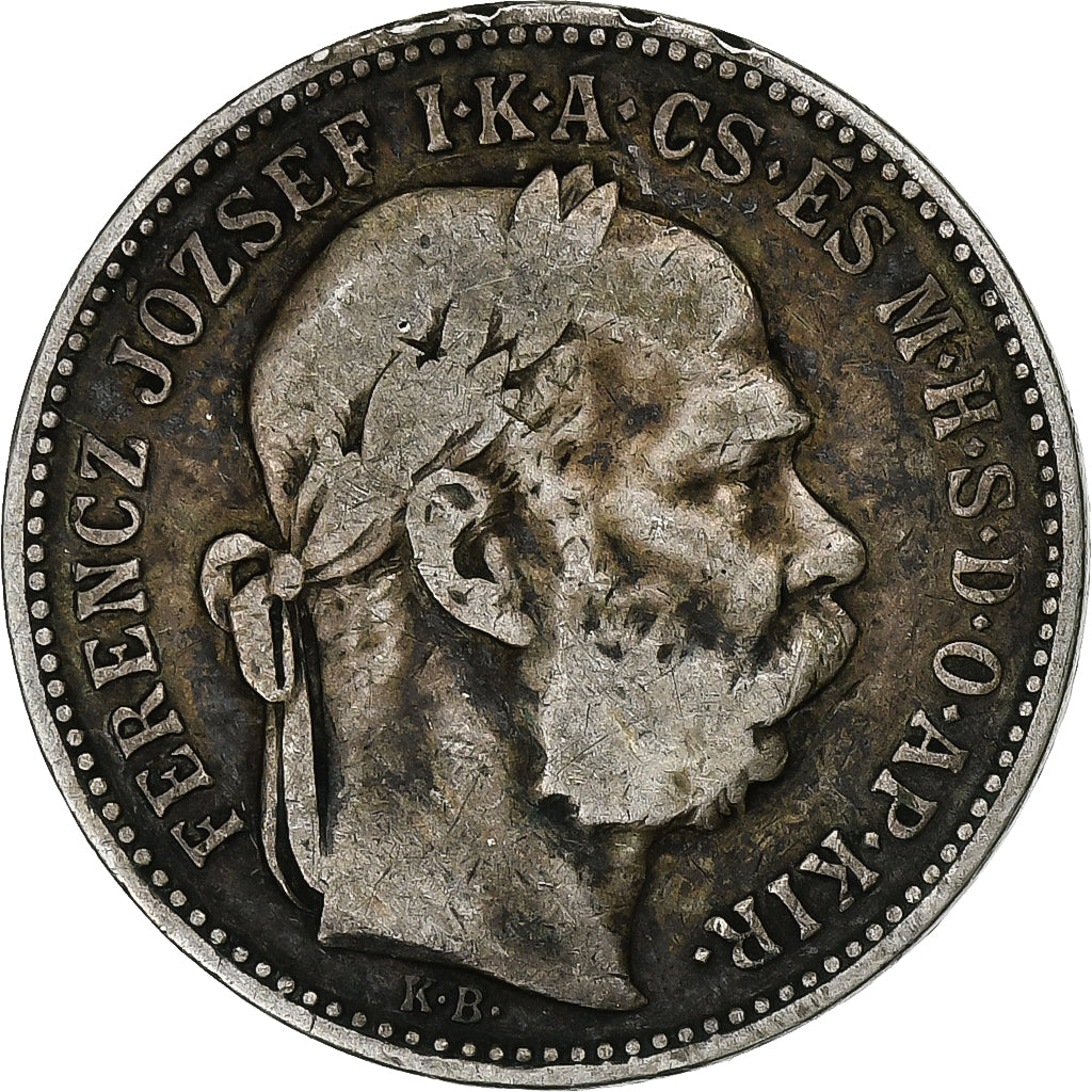 Hongarije, Franz Joseph I, Korona, 1894, Kormoczbanya, Zilver, VF25, KM:484