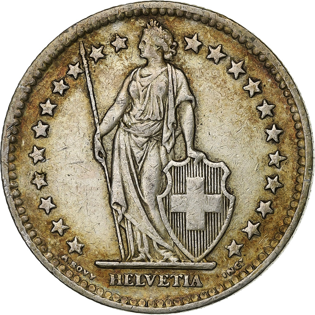Coin, Switzerland, 2 Francs, 1946, Bern, AU(50-53), Silver, KM:21
