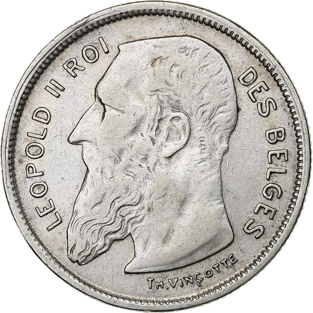 Belgium, 2 Francs, 2 Frank, 1909, Silver, AU(50-53), KM:59