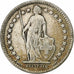 Suiza, 1/2 Franc, 1920, Bern, Plata, BC+, KM:23