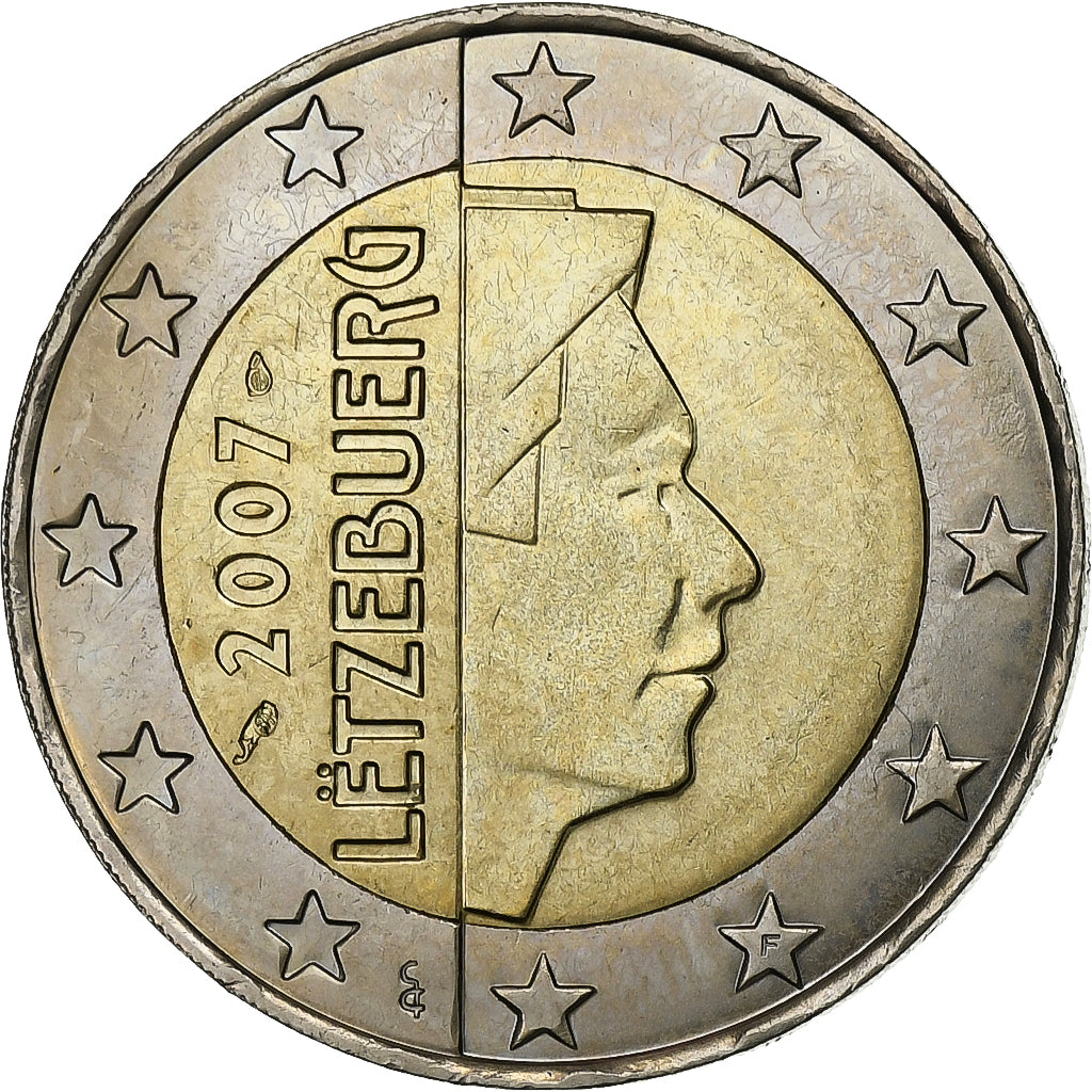 Luxemburgo, 2 Euro, 2007, Paris, Bimetálico, MS(63)