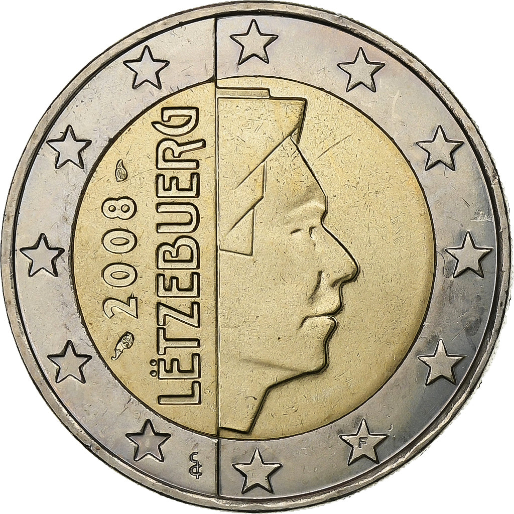 Lussemburgo, 2 Euro, 2008, Paris, Bi-metallico, SPL