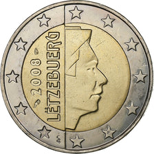 Lussemburgo, 2 Euro, 2008, Paris, Bi-metallico, SPL