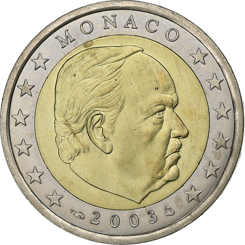 Monaco, 2 Euro, 2003, Paris, Bi-Metallic, UNZ